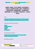 SHSU ANSC 3376 MEAT SCIENCE - FINAL QUESTIONS AND CORRECT  DETAILED ANSWERS &vert;ALREADY  GRADED A&plus; LATEST UPDATE &vert; 2024- 2025SHSU ANSC 3376 MEAT SCIENCE - FINAL QUESTIONS AND CORRECT  DETAILED ANSWERS &vert;ALREADY  GRADED A&plus; LATEST UPDATE &vert; 2024- 2025