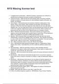 NY State Waxing License Exam  Latest 2026&sol;2027 Exam Questions and Verified Solutions &lpar;complete bundle&rpar;