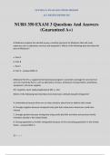 NURS 350 EXAM 3 Questions And Answers &lpar;Guaranteed A&plus;&rpar;
