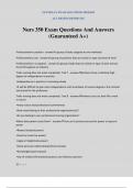 Nurs 350 Exam Questions And Answers &lpar;Guaranteed A&plus;&rpar;