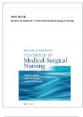 Test Bank for Brunner & Suddarth's Textbook of Medical-Surgical Nursing&comma; 15th Edition by Hinkle&comma; ISBN&colon; 9781975161033 &comma; All 68 Chapters Covered&comma; Verified Latest Edition
