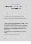 NRNP 6552 Exam Questions And Answers &lpar;Guaranteed A&plus;&rpar;