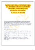 RASMUSSEN COLLEGE MDC2 FINAL  EXAM QUESTIONS WITH CORRECT  DETAILED ANSWERS &vert;&vert; 100&percnt;  GUARANTEED PASS&excl;&excl;  <LATEST VERSION> 
