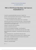 NSCA CSCS Exam Questions And Answers &lpar;Guaranteed A&plus;&rpar;