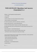 NUR 142 EXAM 2 Questions And Answers &lpar;Guaranteed A&plus;&rpar;