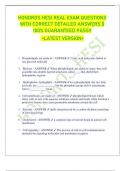 HONDROS HESI REAL EXAM QUESTIONS  WITH CORRECT DETAILED ANSWERS &vert;&vert;  100&percnt; GUARANTEED PASS&excl;&excl;   <LATEST VERSION>