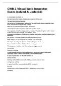 CWB 2 Visual Weld Inspector Exam &lpar;solved & updated&rpar;&period;