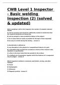 CWB Level 1 Inspector - Basic welding Inspection &lpar;2&rpar; &lpar;solved & updated&rpar;&period;