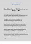 Exam 1 Questions for Multidimensional Care II &lpar;NUR 2392&rpar;