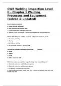 CWB Welding Inspection Level II - Chapter 1 Welding Processes and Equipment &lpar;solved & updated&rpar;&period;