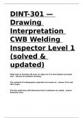DINT-301 &mdash; Drawing Interpretation CWB Welding Inspector Level 1 &lpar;solved & updated&rpar;&period;