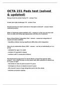 OCTA 231 Peds test &lpar;solved & updated&rpar;&period;d
