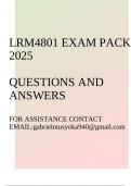 LRM4801 Exam pack 2025&lpar;Questions and answers&rpar;