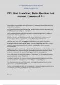 PTU Final Exam Study Guide Questions And Answers &lpar;Guaranteed A&plus;&rpar;