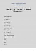 Rite Aid Exam Questions And Answers &lpar;Guaranteed A&plus;&rpar;