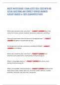 WASTE WATER GRADE 1 EXAM LATEST 2024-2025 WITH 106 ACTUAL QUESTIONS AND CORRECT VERIFIED ANSWERS ALREADY GRADED A&plus; 100&percnt; GUARANTEED PASS&excl;      