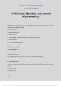 N442 Exam 2 Questions And Answers &lpar;Guaranteed A&plus;&rpar;