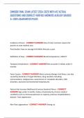 CMN568 FINAL EXAM LATEST 2024-2025 WITH 412 ACTUAL QUESTIONS AND CORRECT VERIFIED ANSWERS ALREADY GRADED A&plus; 100&percnt; GUARANTEED PASS&excl;      