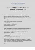 TEAS 7 MATH Exam Questions And Answers &lpar;Guaranteed A&plus;&rpar;