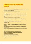 Exam &num;1 LVN 101 questions with answers
