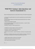 WEB WOC Seminars&colon; Quiz Questions And Answers &lpar;Guaranteed A&plus;&rpar;