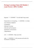 Portage Learning Chem 210 Module 3  exam Newest &vert; 100&percnt; Verified