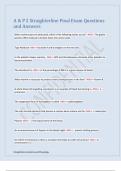 A & P 2 Straighterline Final Exam Questions and Answers &sol; Straighterline Anatomy and Physiology