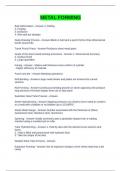 METAL FORMING EXAM QUESTIONS AND ANSWERS
