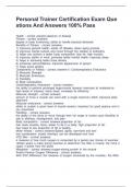 Personal Trainer Certification Exam