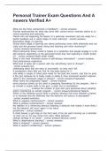Personal Trainer Exam