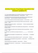 Activity Director Certification bundled exam updated 2024&period;