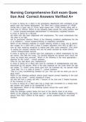 Nursing Comprehensive Exit exam