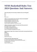 NFHS Basketball Rules Test 2024&sol;2025  Questions And Answers&period;