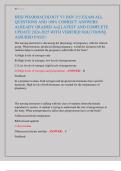HESI PHARMACOLOGY BSN 315 VERSION 1&2 EXAM&vert;&vert; HESI PHARMACOLOGY V1 BSN 315 EXAM ALL QUESTIONS AND 100&percnt; CORRECT ANSWERS ALREADY GRADED A&plus;&vert;&vert; LATEST AND COMPLETE UPDATE 2024-2025 WITH VERIFIED SOLUTIONS&vert;&vert; ASSURED PASS&excl;&excl;