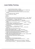 Laser Safety Training QUESTIONS AND CORRECT DETAILED ANSWERS WITH RATIONALES 2025&sol;2026 &lpar;VERIFIED ANSWERS&rpar; &vert;ALREADY GRADED A&plus;