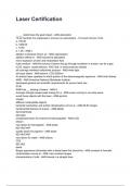 Laser Certification QUESTIONS AND CORRECT DETAILED ANSWERS WITH RATIONALES 2025&sol;2026 &lpar;VERIFIED ANSWERS&rpar; &vert;ALREADY GRADED A&plus;