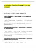 AONN Certification Exam with correct answers