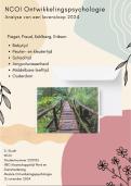 NCOI Ontwikkelingspsychologie 2024 - Analyse van een levensloop&comma; Piaget&comma; Feldman&comma; Freud&comma; Kohlberg - Geslaagd cijfer 9 met feedback&excl;