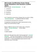 SDI Scuba Certification Exam Study Guide Questions and Answers &lpar;Latest 2025&rpar;