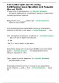 SSI SCUBA Open Water Diving Certification Exam Question and Answers &lpar;Latest 2025&rpar;