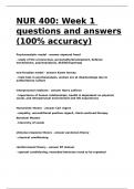 NUR 400 Week 1 questions and answers &lpar;100- accuracy&rpar;