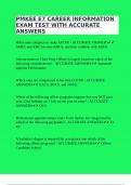 PMKEE E7 CAREER INFORMATION EXAM TEST WITH ACCURATE ANSWERS
