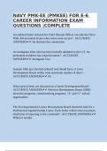 NAVY PMK-EE &lpar;PMKEE&rpar; FOR E-6 CAREER INFORMATION EXAM QUESTIONS &vert;COMPLETE