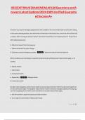 HESI EXIT RN V6 EXAM &lpar;NEW&rpar; All 160 Questions  and Answers Latest Updated 2024 100&percnt; Verified Guaranteed Success A&plus;