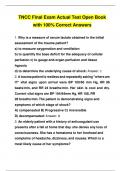 TNCC Final Exam Actual Test Open Book with 100- Correct Answers 2024