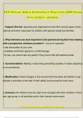DCF SPECIAL NEEDS APPROPRIATE PRACTICES &lpar;SNP&rpar; EXAM WITH CORRECT ANSWERS 