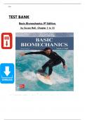 Test Bank for Basic Biomechanics 9th Edition by Hall&comma; All Chapters 1 to 15 Covered&comma; Verified Latest Edition