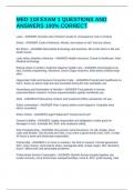 MED 118 EXAM 1 QUESTIONS AND ANSWERS 100&percnt; CORRECT