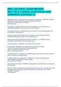MED 118 FINAL EXAM REVIEW MULTIPLE CHOICE QUESTIONS AND ANSWERS &lpar;GRADED A&rpar;