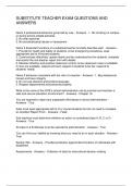SUBSTITUTE TEACHER EXAM QUESTIONS AND ANSWERS